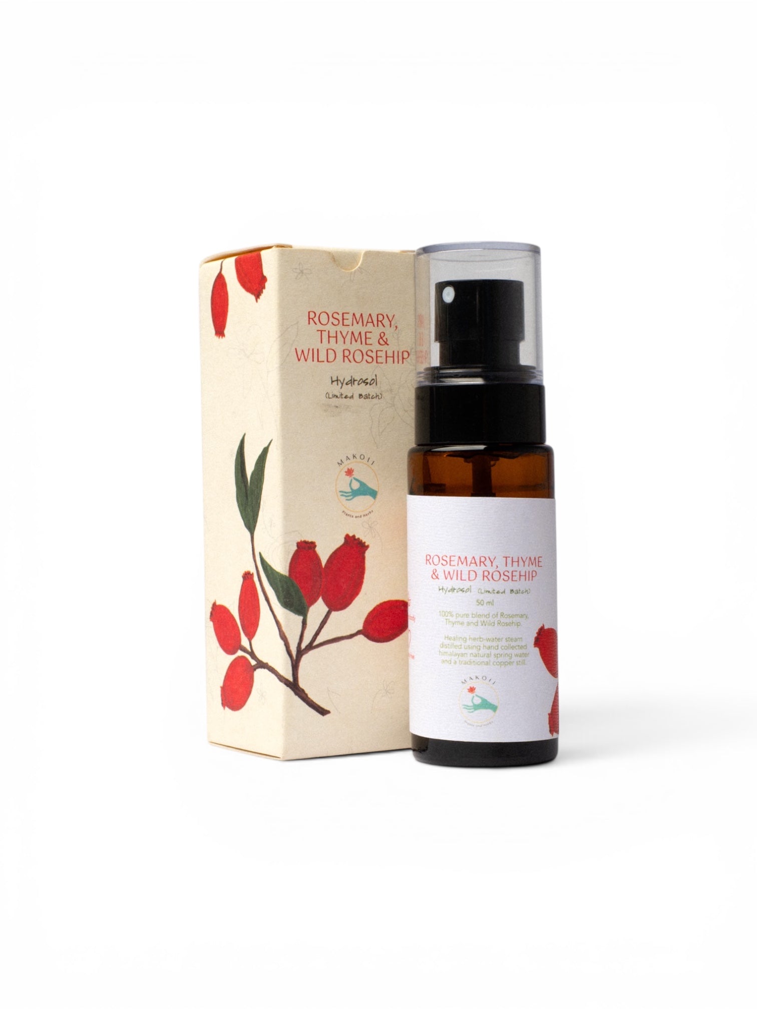 Rosemary, Thyme and Wild Rosehip Hydrosol - makoiiapothecary