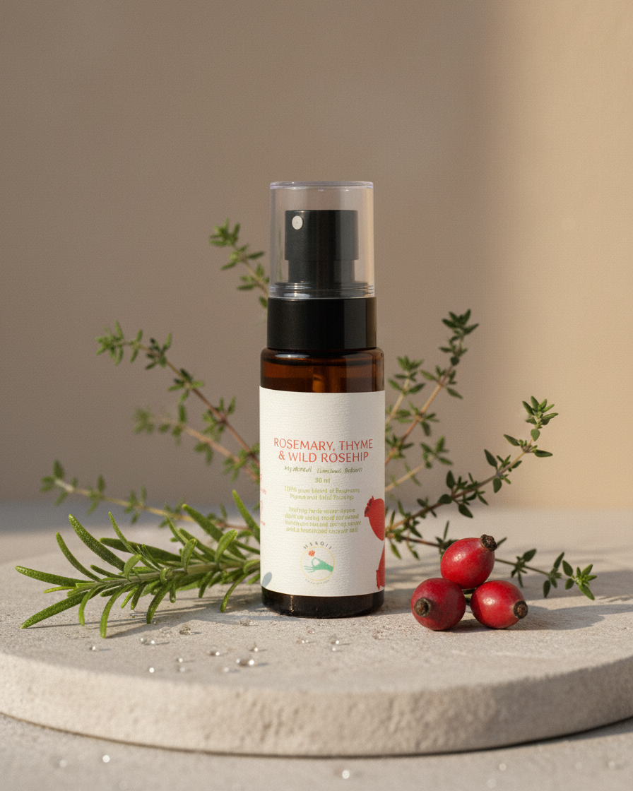 Rosemary, Thyme and Wild Rosehip Hydrosol - makoiiapothecary